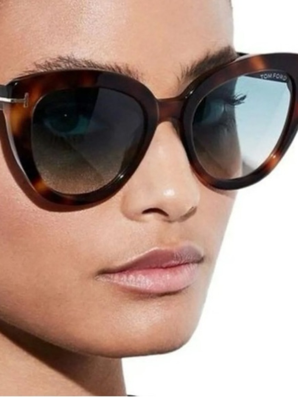 TOM FORD ALISTAIR BLONDE HAVANA/BLUE GRADIENT SUNGLASSES TF524